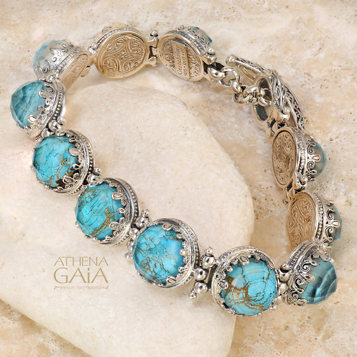 Pop Rocks Large Circle Link Bracelet - Sterling Silver Bracelet