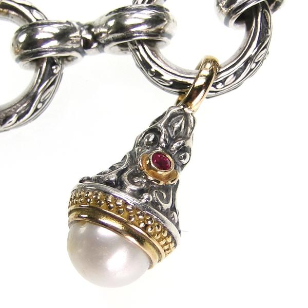 The Santorini Charm Pendant - 18k Gold & Sterling Silver Pendant