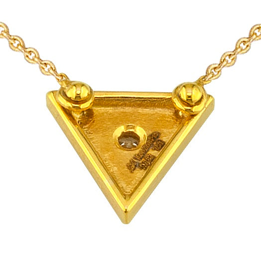 Geometric Triangle Pendant Necklace - 18k Gold Necklace