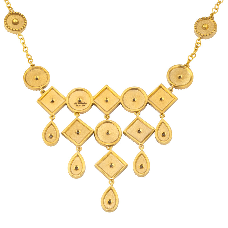 Geometric Full Necklace - 18k Gold Necklace