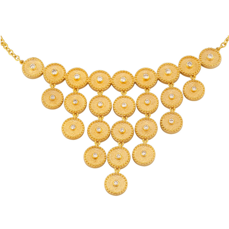 Geometric Circles Full Necklace - 18k Gold Necklace
