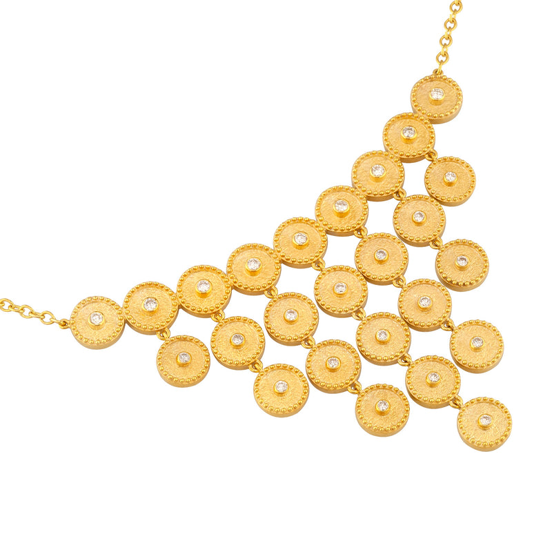 Geometric Circles Full Necklace - 18k Gold Necklace