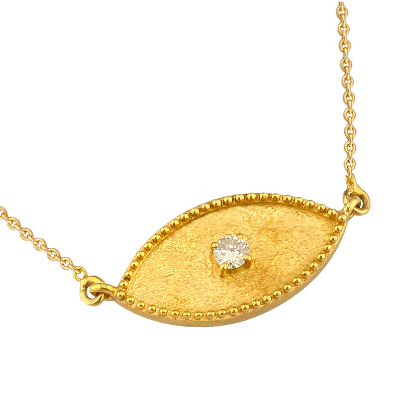 Geometric Prolate Diamond Necklace - 18k Gold Necklace