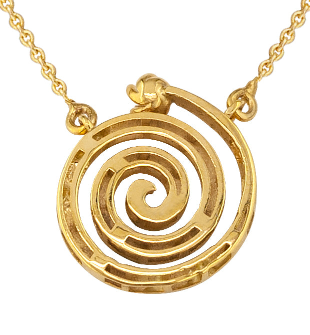 Mythical Spiral Pendant Necklace - 18k Gold Necklace