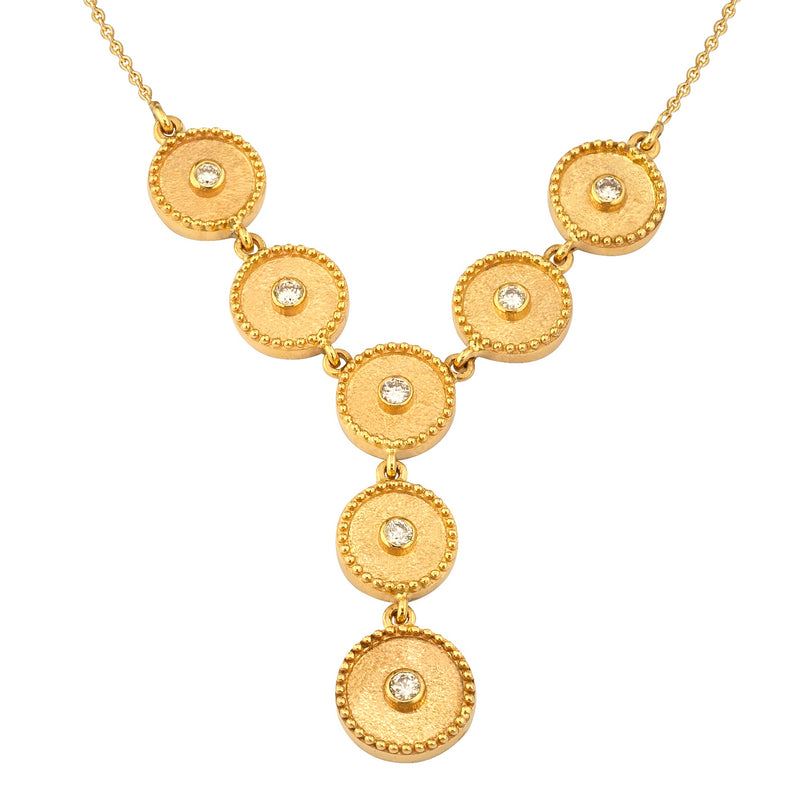 Geometric Circles Light Full Necklace - 18k Gold Necklace
