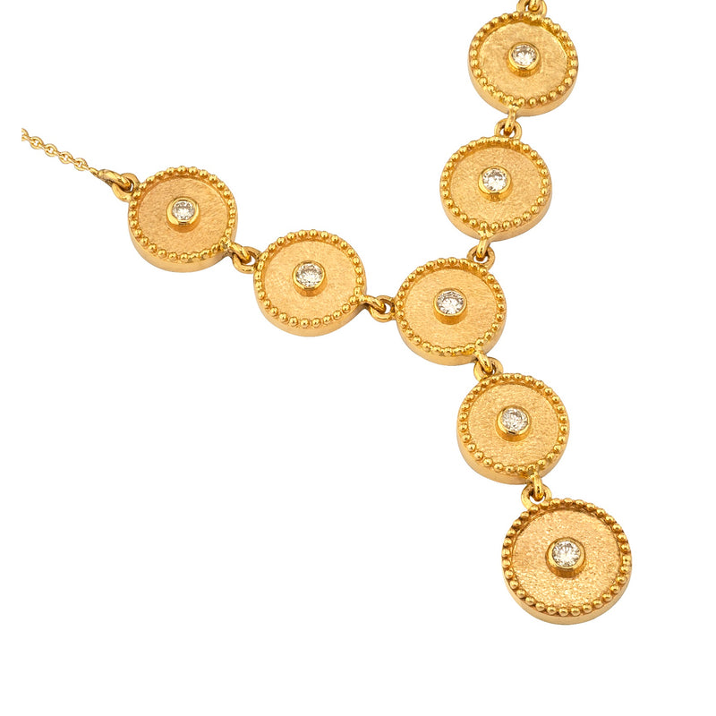 Geometric Circles Light Full Necklace - 18k Gold Necklace