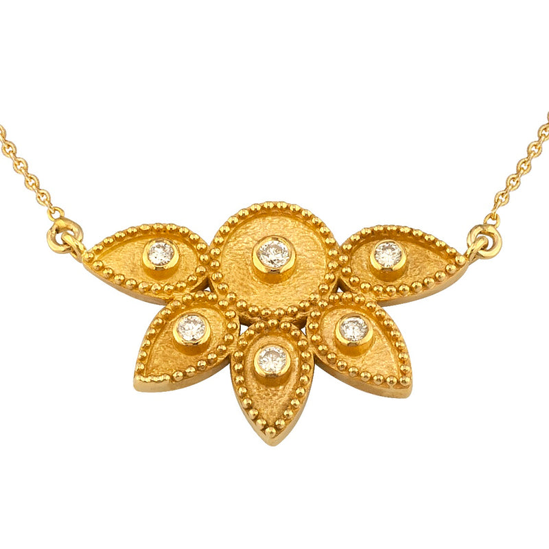 Geometric Sundown Full Necklace - 18k Gold Necklace