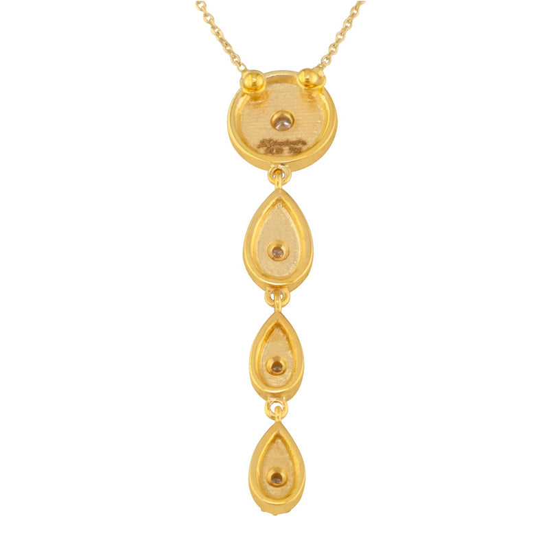 Geometric Circle Drops Necklace - 18k Gold Necklace