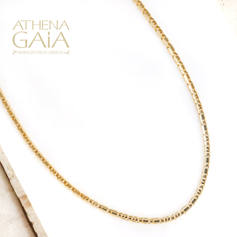 14k Gold Bird Eye 2+2 Chain