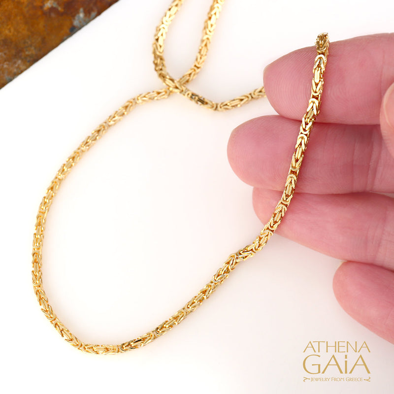 14k Gold Byzantine Chain