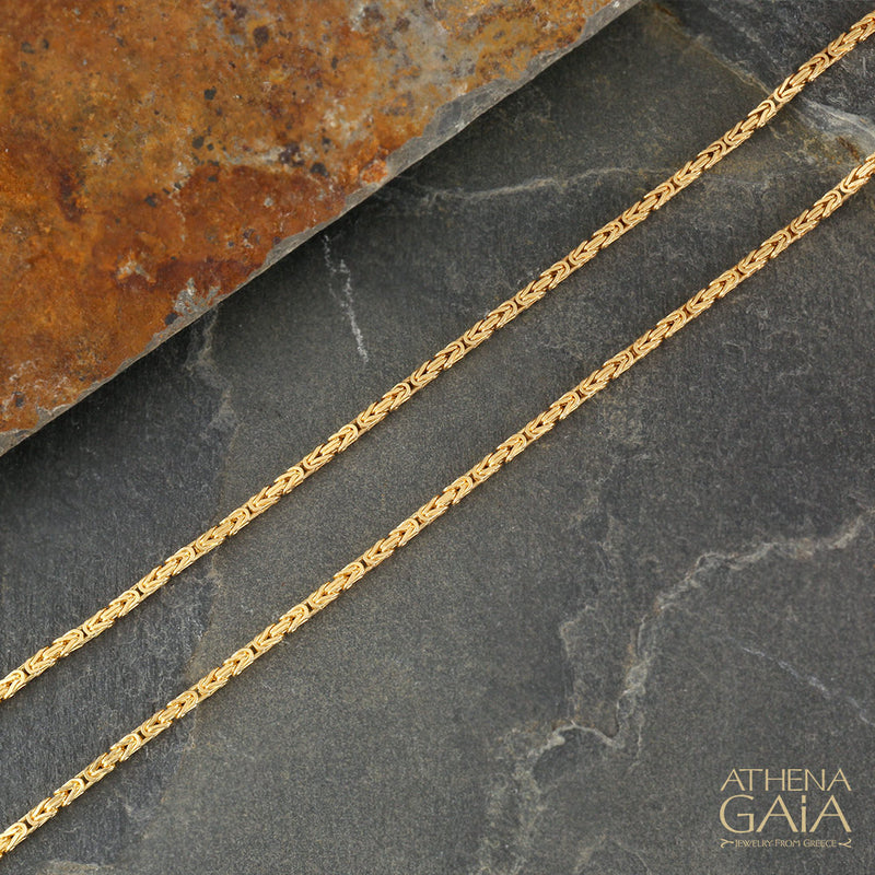 14k Gold Byzantine Chain