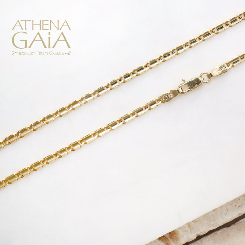 14k Gold Bird Eye Soap Chain