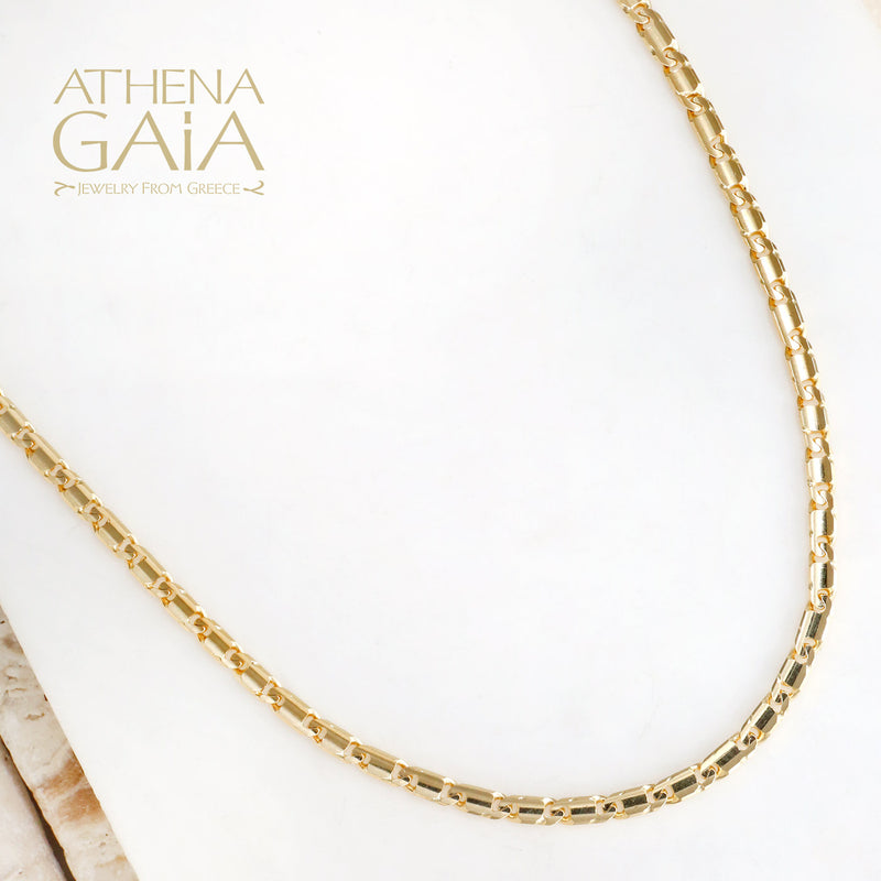 14k Gold Bird Eye Soap Chain