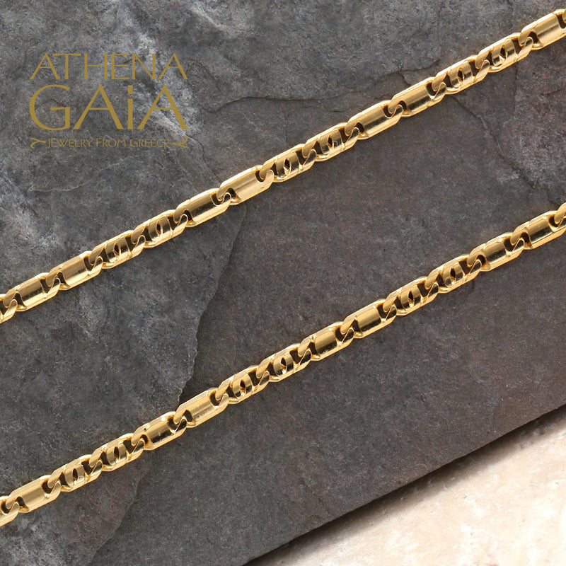 14k Gold Bird Eye 2+2 Chain