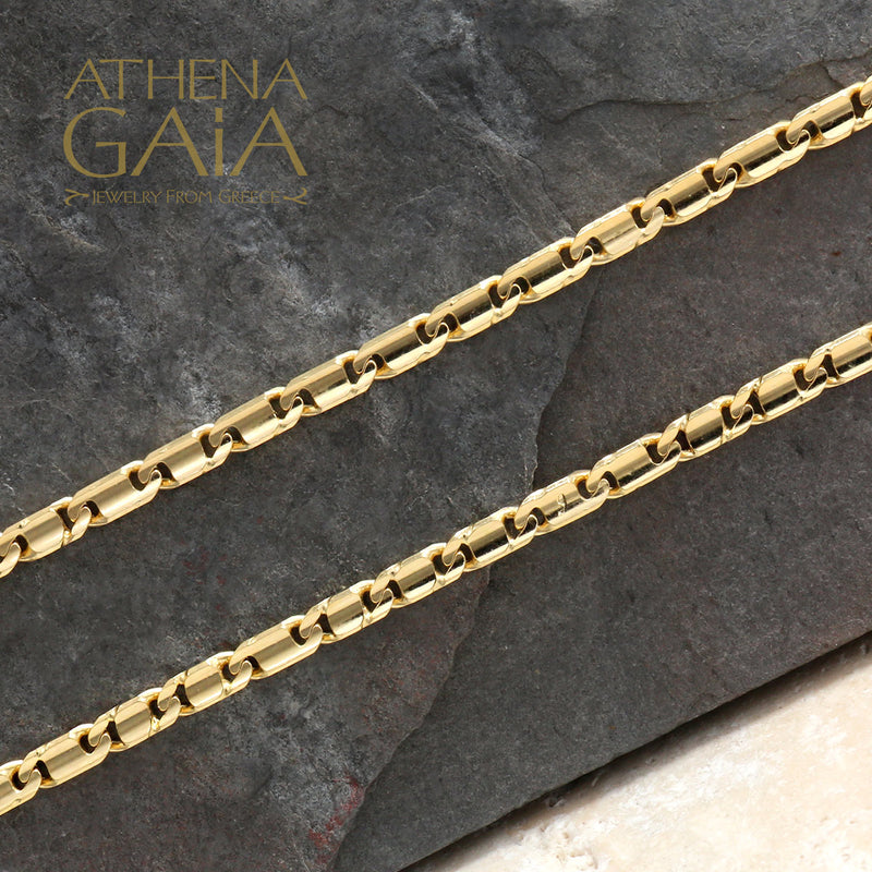 14k Gold Bird Eye Soap Chain