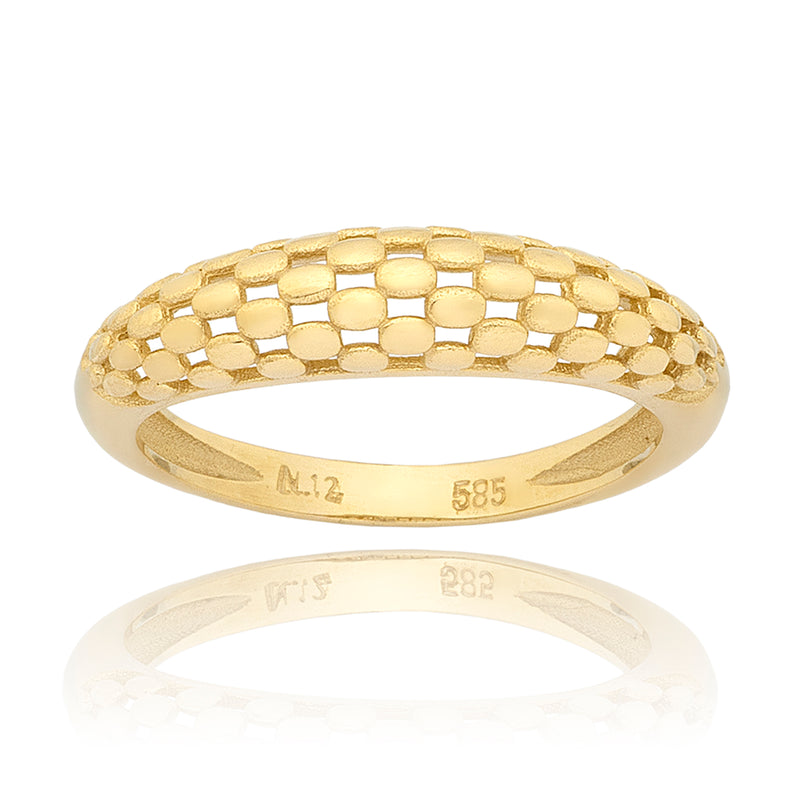 Greek-jewelry promise ring in 14k gold