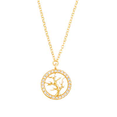 Tree of Life Open Necklace - 14k Gold Necklace