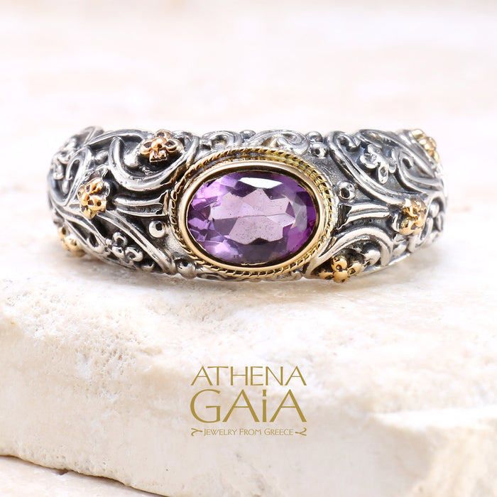 Meadow Breeze Large Stone Band Ring (In-Stock)