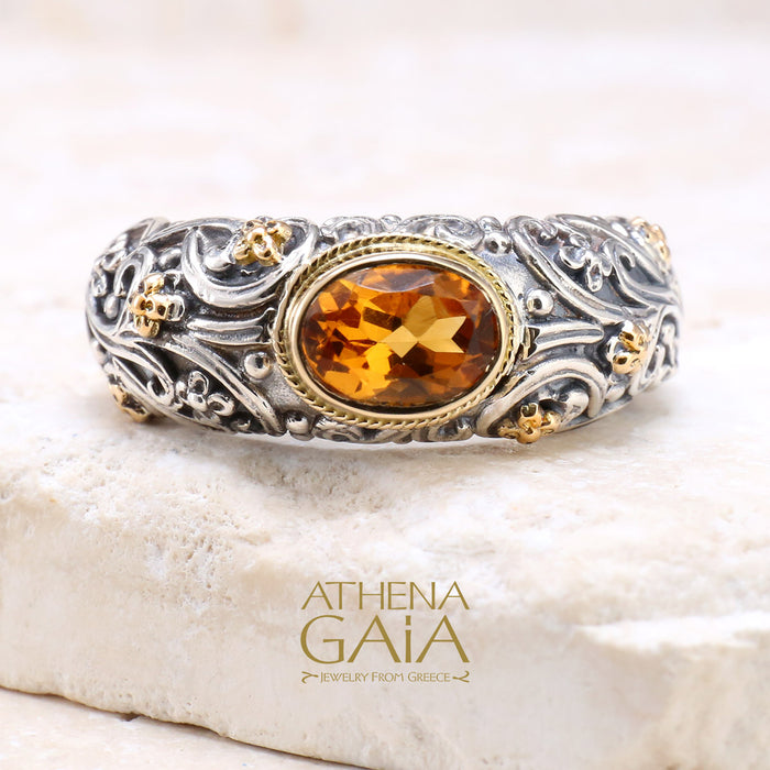 Meadow Breeze Large Stone Band Ring (In-Stock)