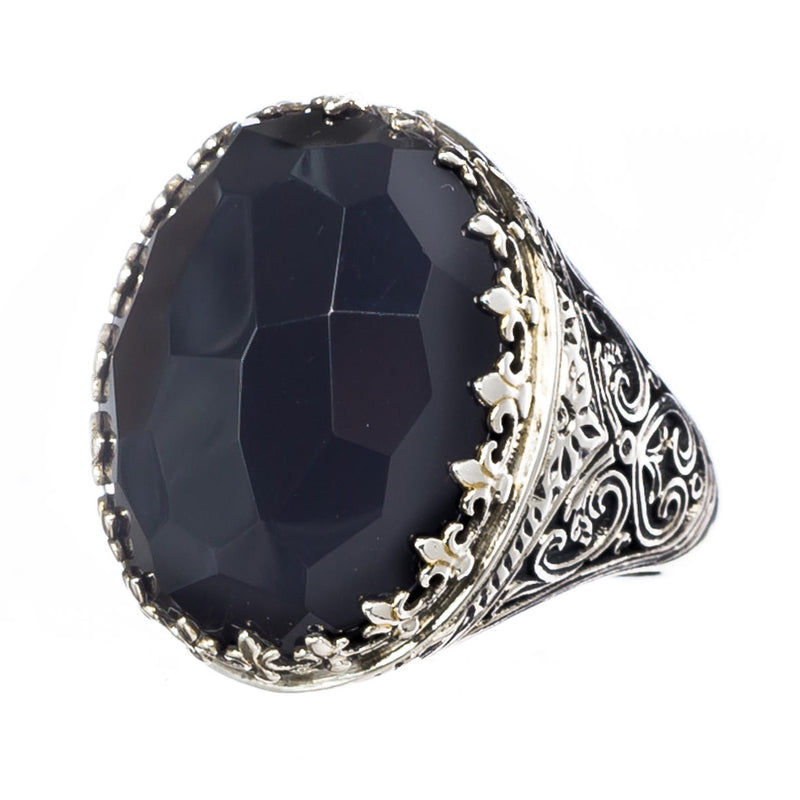 Pop Rocks Oval Crown Ring - Sterling Silver Ring - Cocktail Ring