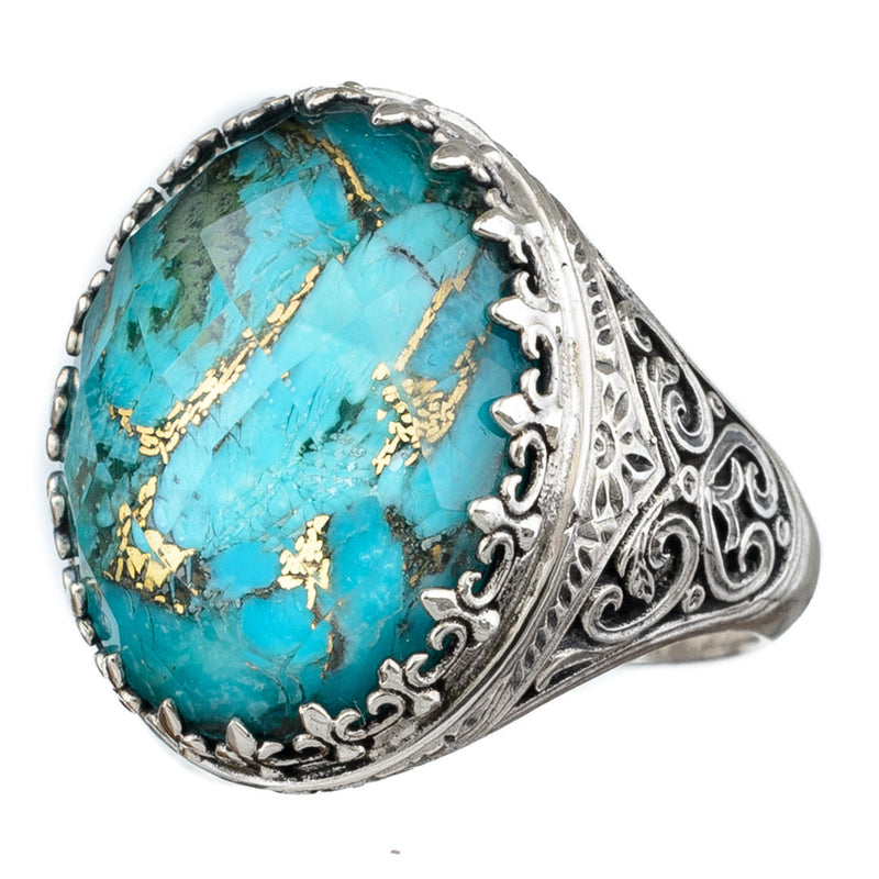 Pop Rocks Oval Crown Ring - Sterling Silver Ring - Cocktail Ring