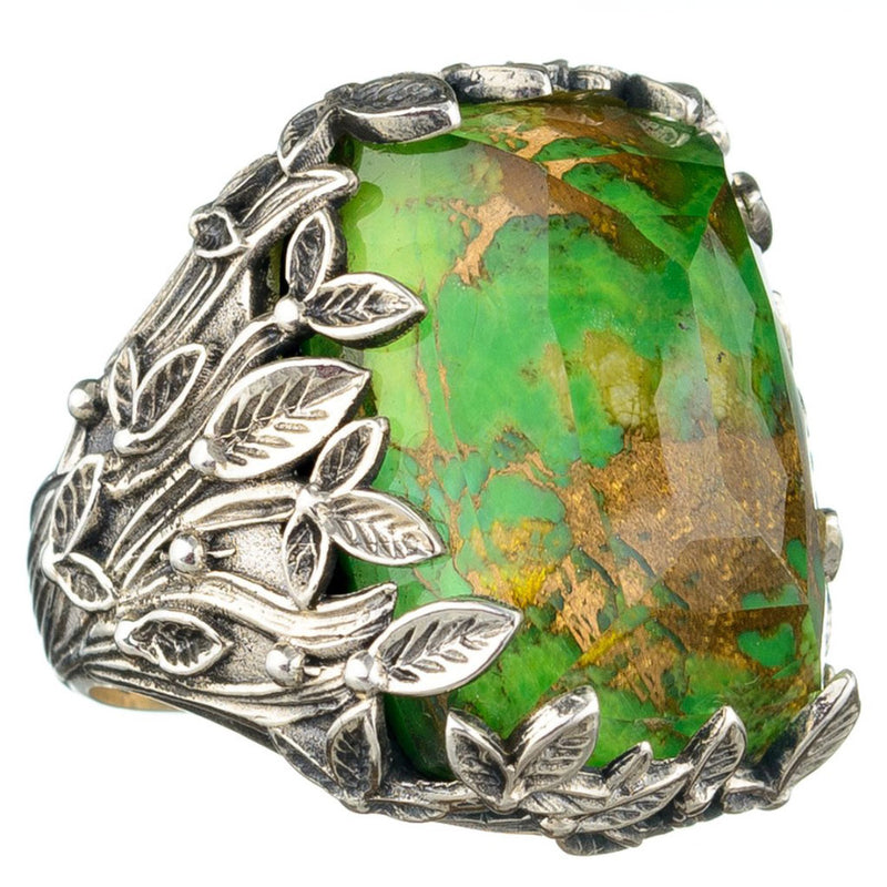 Pop Rocks Orthogonio Ivy Ring - Sterling Silver Ring - Cocktail Ring