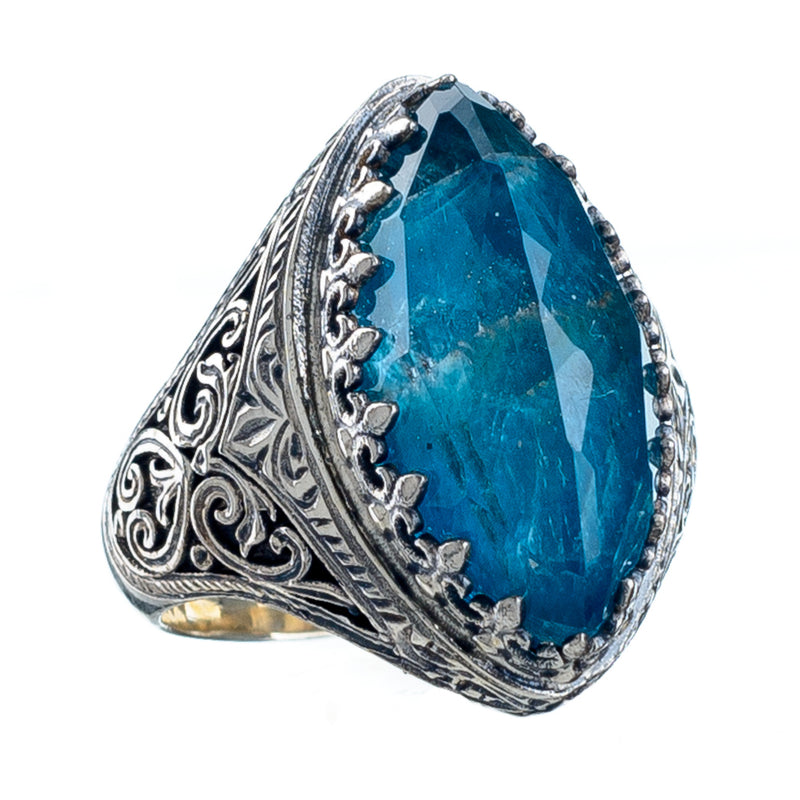 Pop Rocks Silver Short Soiree Ring - Sterling Silver Ring - Cocktail Ring