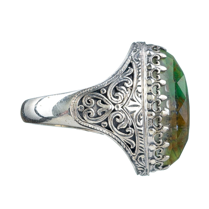 Pop Rocks Silver Short Soiree Ring - Sterling Silver Ring - Cocktail Ring