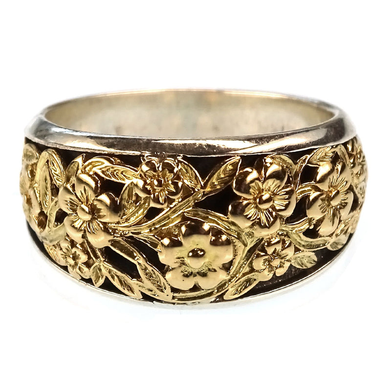 Meadow Shadows Ring - 18k Gold & Sterling Silver Ring - Cigar Band Ring