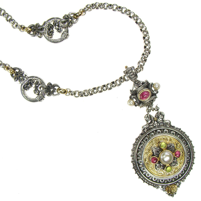 The Mediterranean Enhancer - 18k Gold & Sterling Silver Pendant