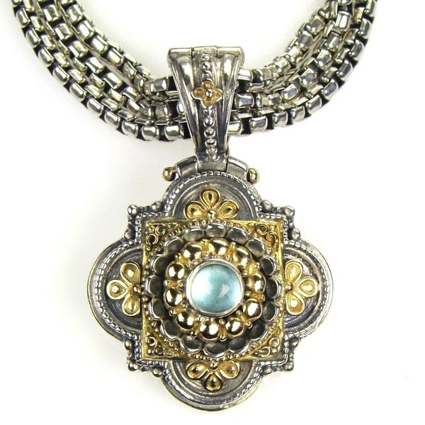 Faith Pendant - 18k Gold & Sterling Silver Pendant