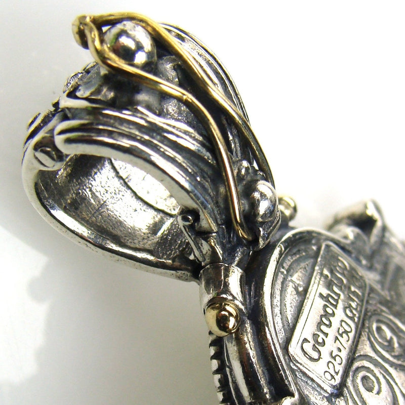 Big Faith Pendant - 18k Gold & Sterling Silver Pendant