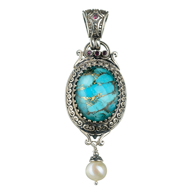 Pop Rocks Synergy Oval Pearl Drop Pendant - Sterling Silver Pendant