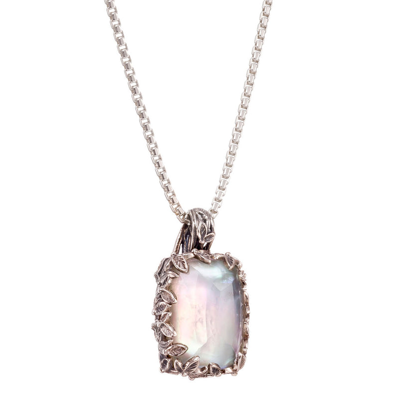 Pop Rocks Ivy Bezel Tetra Pendant - Sterling Silver Pendant