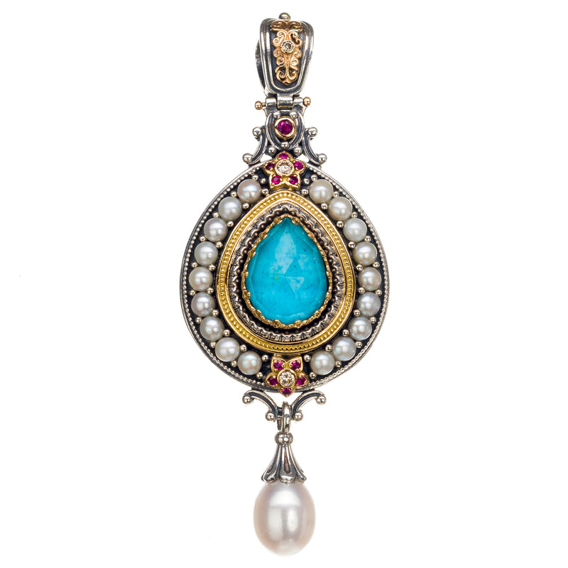 Pop Rocks Megali Droppa Pendant - 18k Gold & Sterling Silver Pendant