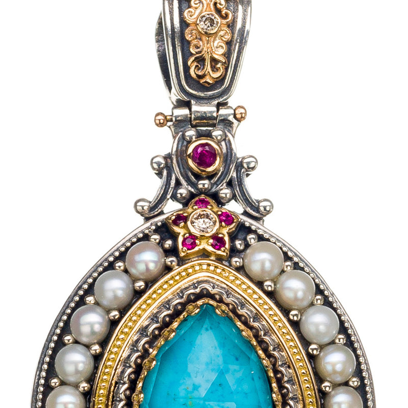 Pop Rocks Megali Droppa Pendant - 18k Gold & Sterling Silver Pendant