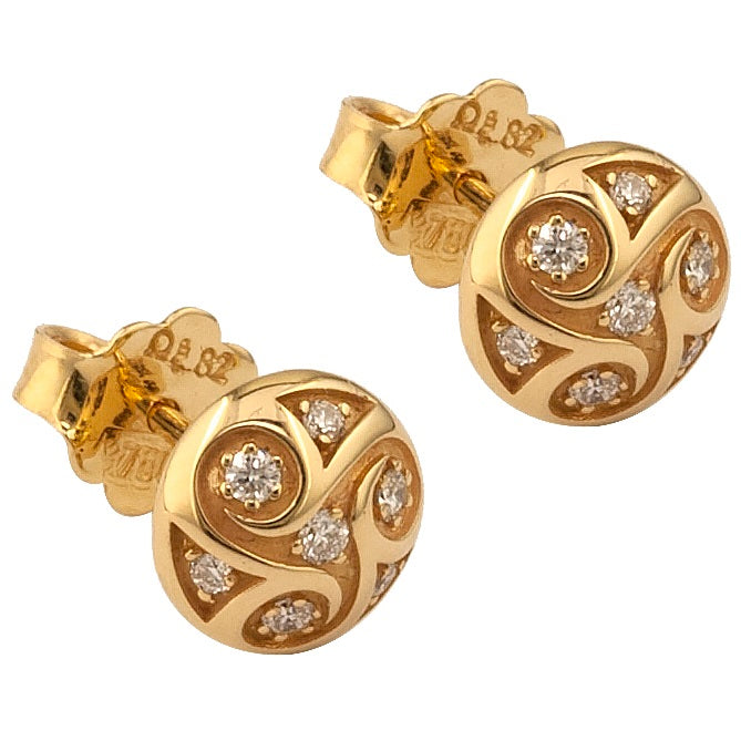 Mythical Argonaut Post Earrings - 18k Gold - Stud Earrings