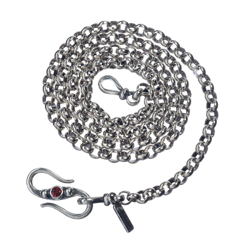 Sterling Silver Rolo Chain - Handcrafted Byzantine Chain Necklace | Unisex Heavy Duty