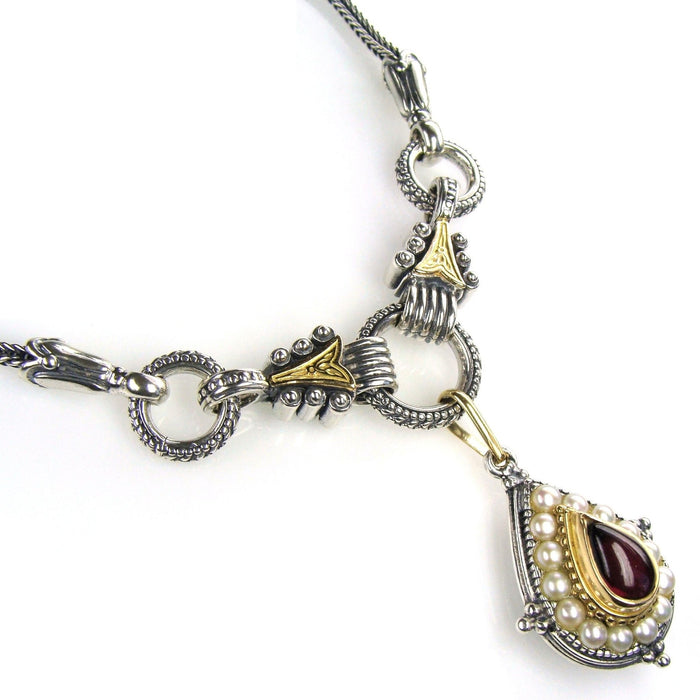 Marcasite Bale Clasp Necklace 16 inch