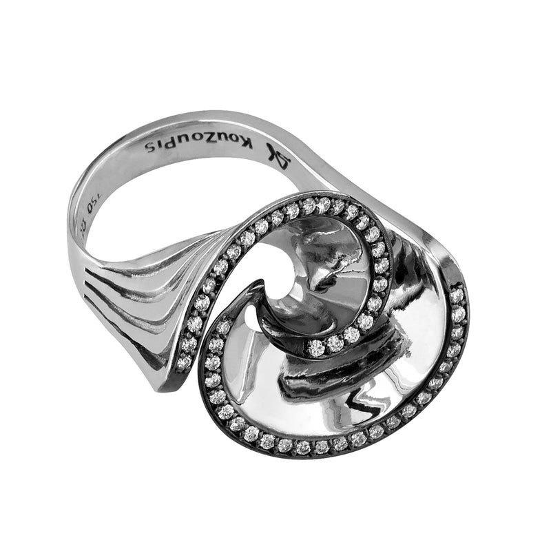 Galaxy Vortex Ring (Large) - 18k Gold ring - Cocktail Ring