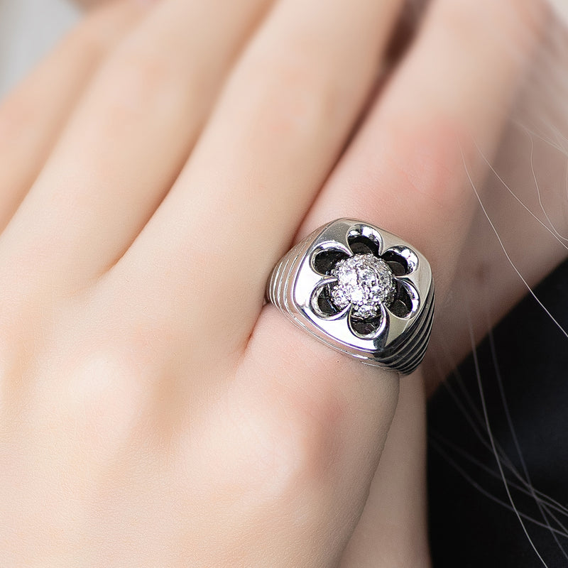 Galaxy Captured Star Ring - 18k Gold Ring - Cocktail Ring