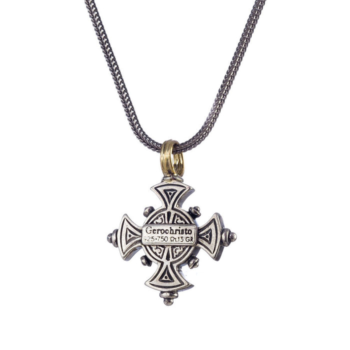 Maltese Stone Silver Cross