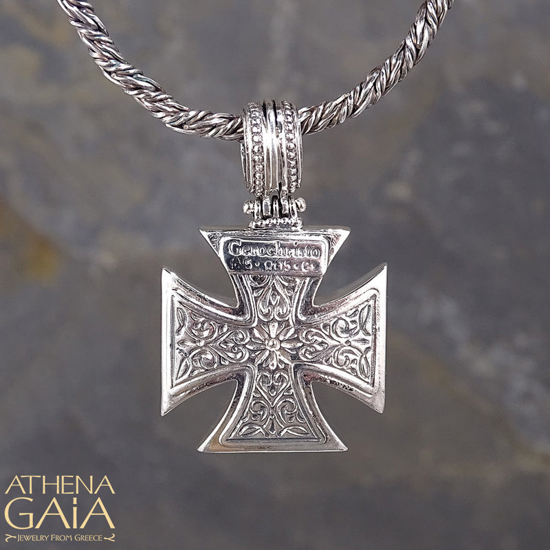 Maltese Cross - Sterling Silver - Cross Necklace