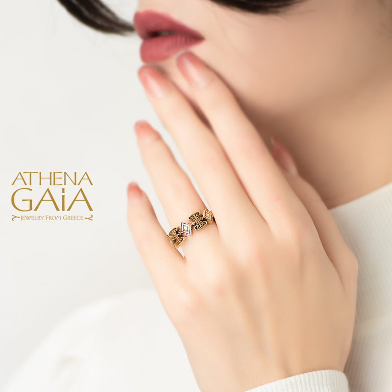 Thracian Band Ring - 18k Gold Ring - Cocktail Ring