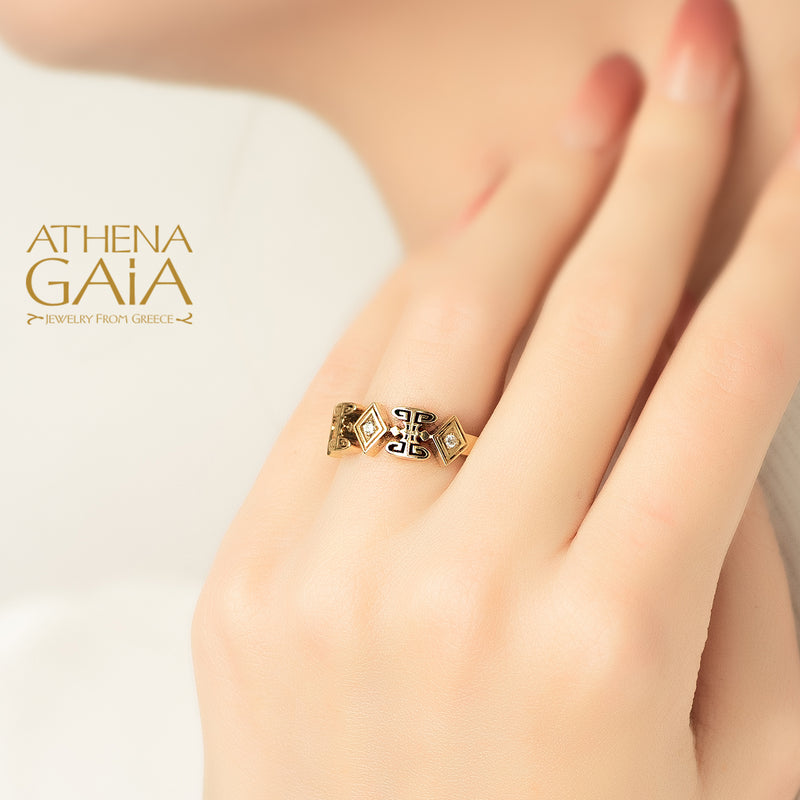 Thracian Band Ring - 18k Gold Ring - Cocktail Ring