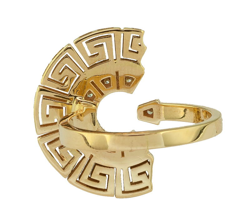 Mythical Missing Piece Diamond Key Ring - 18k Gold Ring - Cocktail Ring