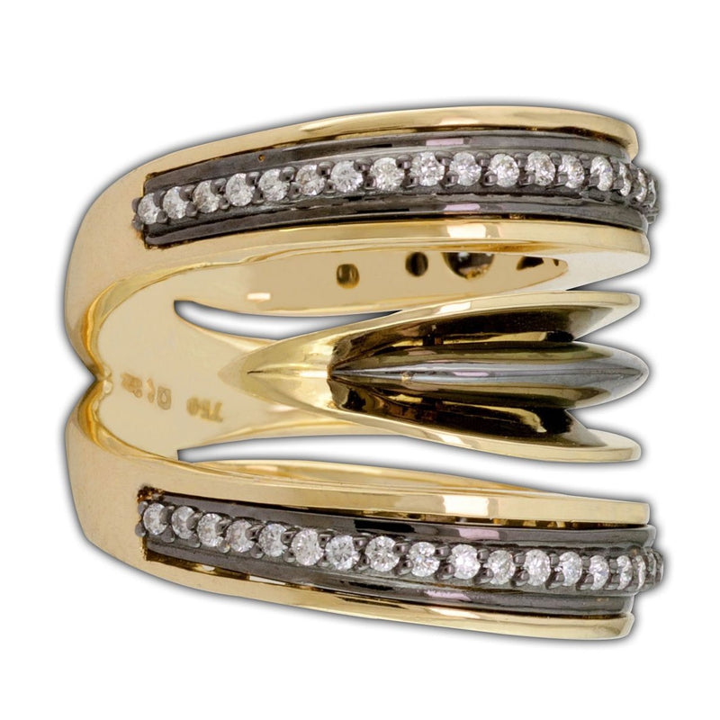 Galaxy Wormhole Ring - 18k Gold Ring - Cocktail Ring