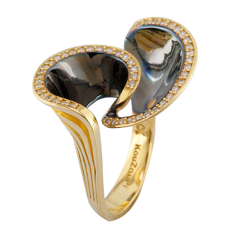 Galaxy Vortex Ring (Large) - 18k Gold ring - Cocktail Ring