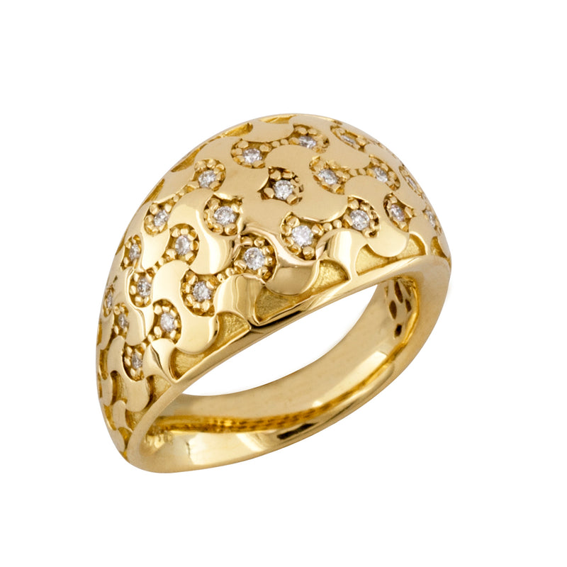 Galaxy Constellation Ring - 18k Gold Ring - Cocktail Ring