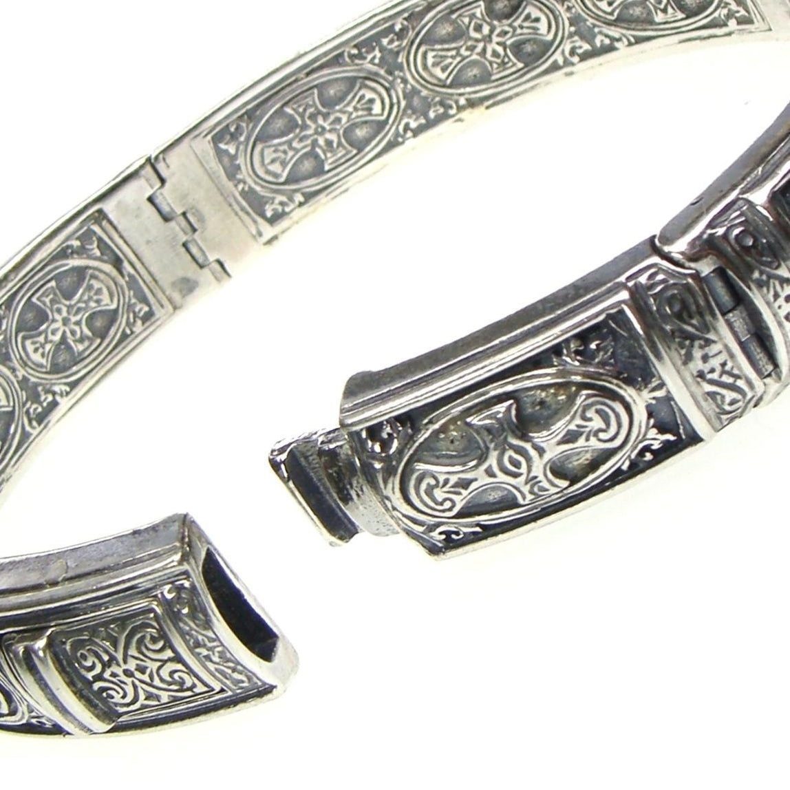 Silver Crosses Bangle Bracelet by Gerochristo — Athena Gaia